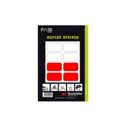 Fasi Reflektierende Vierecke 3M Selbstklebend Weiss / Rot