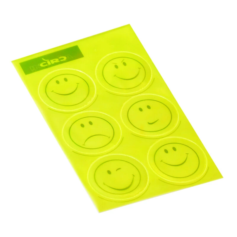 Incirca Aufkleber, LIGHT STICKS, Reflektierende 3M Kleber, Smiley, Gelb 3 Incirca Aufkleber, LIGHT STICKS, Reflektierende 3M Kleber, Smiley, Gelb