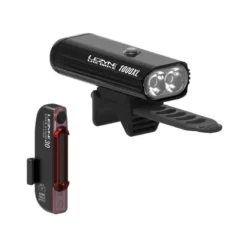 Lezyne Lite Drive 1000XL / Stick Pair Black/Hi Gloss