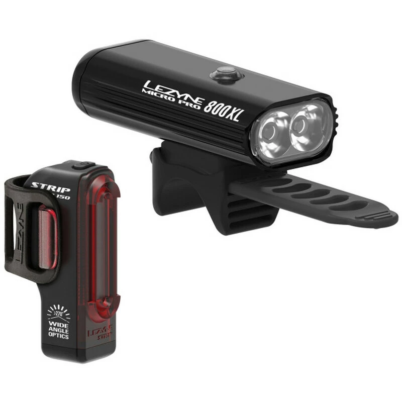 Lezyne Micro Pro 800XL / Strip Pair Black / Black 3 Lezyne Micro Pro 800XL / Strip Pair Black / Black