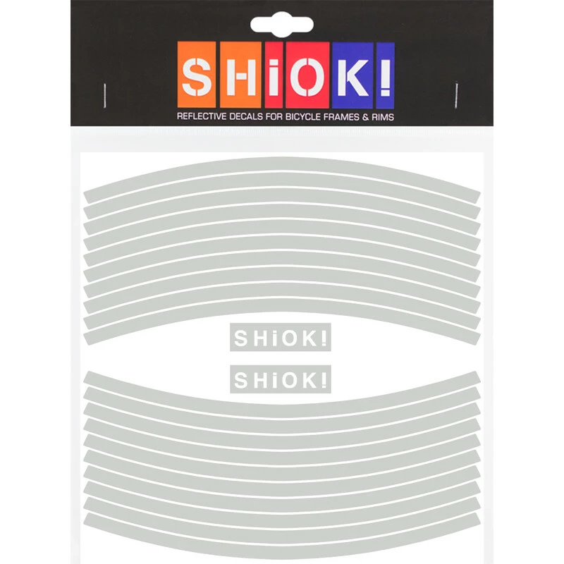 SHIOK! Reflektor Folienset Straight Weiss 1 Bogen, Für Die Felgen 3 SHIOK! Reflektor Folienset Straight Weiss 1 Bogen, Für Die Felgen