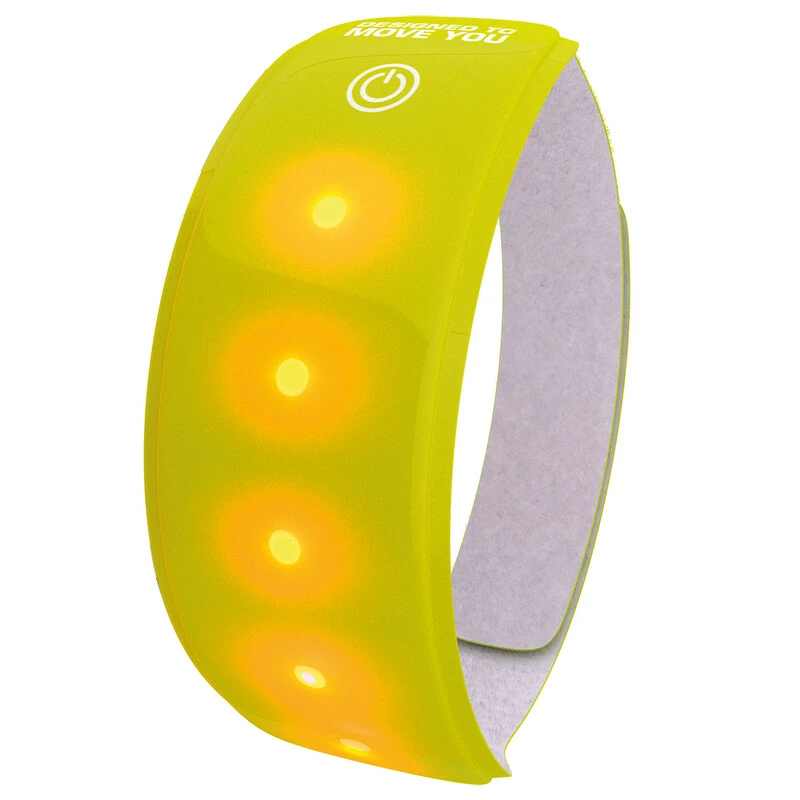WOWOW Arm-/Beinband, LIGHTBAND, 3M Reflektierend, 5 LED's, Wasserbeständig, Gelb 3 WOWOW Arm-/Beinband, LIGHTBAND, 3M Reflektierend, 5 LED's, Wasserbeständig, Gelb